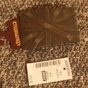 Aeropostale brown metal textured men's belt Buckle nwt